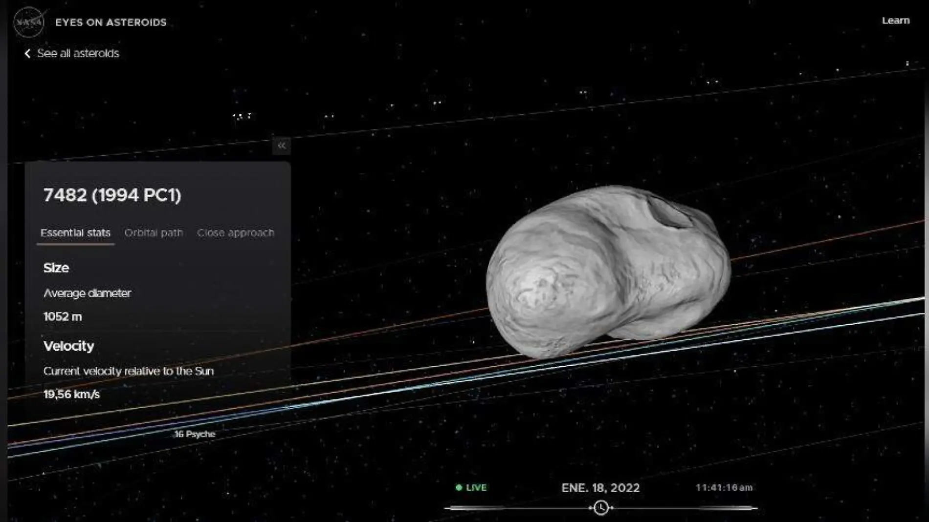 asteroide tierra NASA